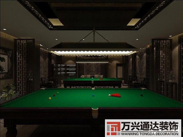 臺球室設計臺球室設計方案_萬興辦公室裝修公司